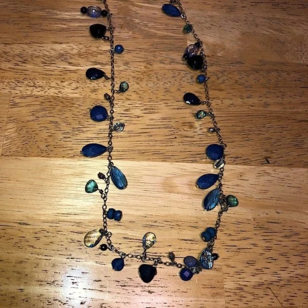 Lauren Ralph Lauren LRL Blue Beaded Necklace NWT